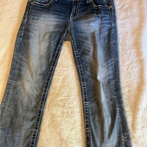 Miss Me Faded Blue Ankle Jeans